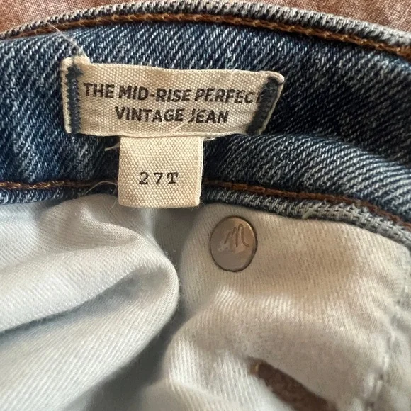 Madewell Tall Mid-Rise Perfect Vintage Jean in Enmore Wash - size 27 T - Picture 7 of 9